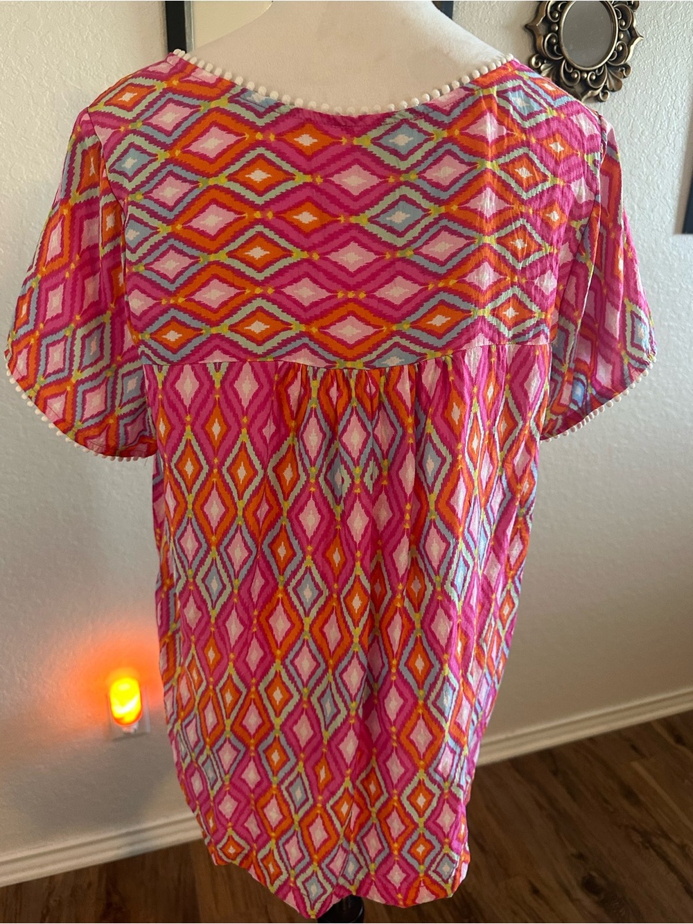 Savanna Jane Geometric Aztec Embroidered Top - Picture 5 of 7